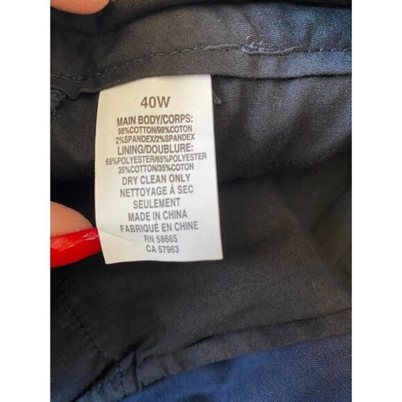 NORDSTROM Bnwot Tech-Smart Trim Fit Pants Trousers Navy Blue Chinos - Picture 8 of 10